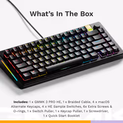 Glorious Gaming GMMK 3 PRO HE 75% Prebuilt tastiera USB QWERTY Inglese US Nero - Vista aggiuntiva 6