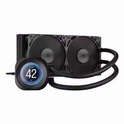 Corsair Nautilus 240 RS LCD, Raffreddatore di liquidi tutto in uno, 12 cm, 420 Giri/min, 2100 Giri/min, Nero