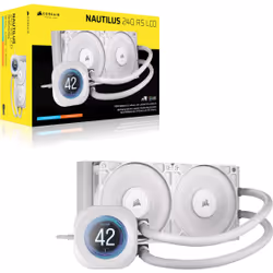 Corsair Nautilus 240 RS LCD Processore Raffreddatore di liquidi tutto in uno 12 cm Bianco 1 pz