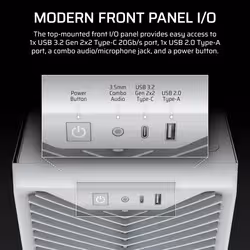 Corsair Midi Tower 3200D RS ARGB PC Case Bianco - Vista aggiuntiva 8