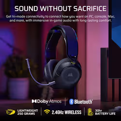 Corsair HS35 v3 Auricolare Wireless A Padiglione Gaming Bluetooth Nero - Vista aggiuntiva 2
