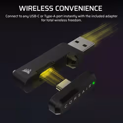 Corsair HS35 v3 Auricolare Wireless A Padiglione Gaming Bluetooth Nero - Vista aggiuntiva 5