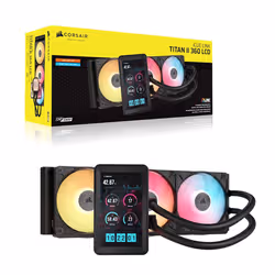 Corsair iCUE LINK TITAN II 360 RX LCD Processore Kit di raffreddamento a liquido 36 cm Nero 1 pz - Vista aggiuntiva 2