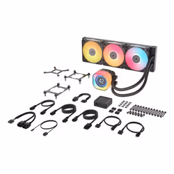 Corsair iCUE LINK TITAN 360 RX LCD Processore Raffreddatore d'aria 12 cm Nero 1 pz - Vista aggiuntiva 4