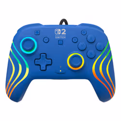 Turtle Beach Afterglow Blu controller da gaming RGB cablato con licenza ufficiale per Nintendo Switch 2 - Vista aggiuntiva 2