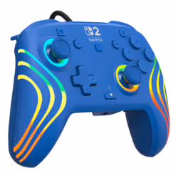 Turtle Beach Afterglow Blu controller da gaming RGB cablato con licenza ufficiale per Nintendo Switch 2 - Vista aggiuntiva 3