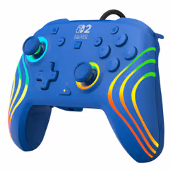 Turtle Beach Afterglow Blu controller da gaming RGB cablato con licenza ufficiale per Nintendo Switch 2 - Vista aggiuntiva 4