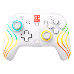 Turtle Beach Afterglow Bianco Controller da gaming RGB wireless con licenza ufficiale per Nintendo Switch 2 - Vista aggiuntiva 2