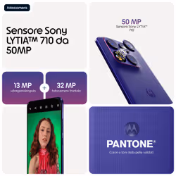 Motorola edge 70 fusion 17,2 cm (6.78") Doppia SIM Android 16.0 5G USB tipo-C 8 GB 256 GB 5200 mAh Viola - Vista aggiuntiva 7