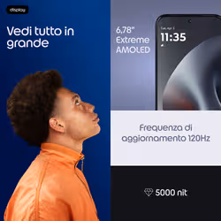 Motorola moto g87 17,2 cm (6.78") Dual SIM ibrida Android 16.0 5G USB tipo-C 8 GB 256 GB 5200 mAh Grigio - Vista aggiuntiva 7
