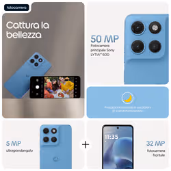 Motorola moto g17 17,1 cm (6.72") Doppia SIM Android 15 USB tipo-C 4 GB 128 GB 5200 mAh Blu - Vista aggiuntiva 7
