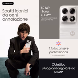 Motorola edge 70 pro 17,2 cm (6.78") Doppia SIM Android 16.0 5G USB tipo-C 12 GB 512 GB 6500 mAh Bianco - Vista aggiuntiva 7