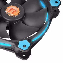 Thermaltake Riing 12 Case per computer Ventilatore 12 cm Nero, Blu - Vista aggiuntiva 4