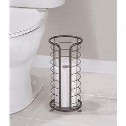 mDESIGN 2961MDBST supporto per carta igienica Da terra Acciaio satinato - Vista aggiuntiva 2