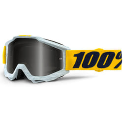 100% Accuri Extra Occhiali Motocross, bianco-giallo per uomo
