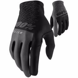100% Celium Guanti da bicicletta, nero-grigio, dimensione S per uomo
