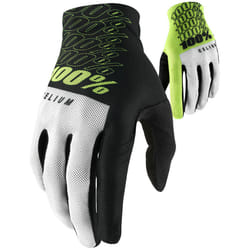 100% Celium Guanti da bicicletta, nero-bianco-giallo, dimensione XL per uomo