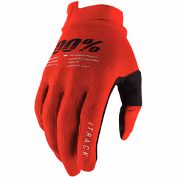 100% iTrack Guanti da bicicletta, rosso, dimensione L per uomo