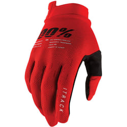 100% iTrack Guanti da bicicletta, rosso, dimensione 2XL per uomo
