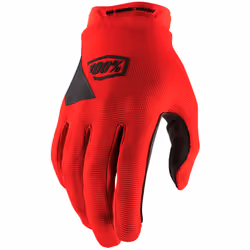 100% Ridecamp Guanti da bicicletta, rosso, dimensione L per uomo