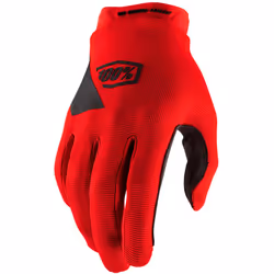 100% Ridecamp Guanti da bicicletta per giovani, rosso, dimensione XL