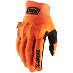 100% Cognito Guanti da bicicletta, arancione, dimensione S per uomo