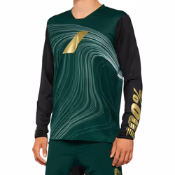100% R-Core X LE Maglia da bicicletta, verde, dimensione L per uomo