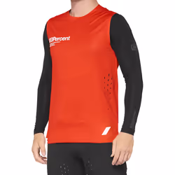 100% R-Core Concept Maglia da bicicletta, nero-rosso, dimensione L per uomo