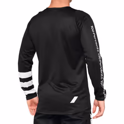 100% R-Core Maglia da bicicletta, nero-bianco, dimensione M per uomo