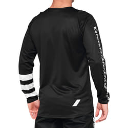 100% R-Core Maglia da bicicletta, nero-bianco, dimensione M per uomo