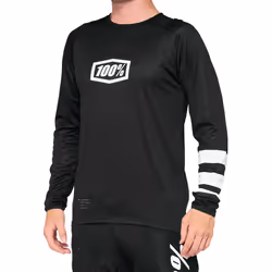 100% R-Core Maglia da bicicletta giovanile, nero-bianco, dimensione L