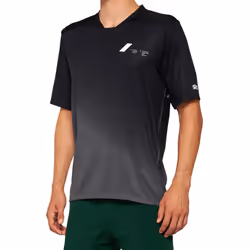 100% Celium Maglia da bicicletta a maniche corte, nero-grigio, dimensione M per uomo