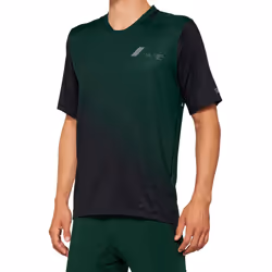 100% Celium Maglia da bicicletta a maniche corte, nero-verde, dimensione M per uomo