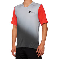 100% Celium Maglia da bicicletta a maniche corte, grigio-rosso, dimensione M per uomo