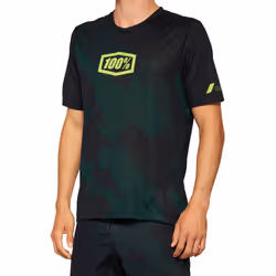 100% Airmatic LE Maglia da bicicletta a maniche corte, nero-verde, dimensione S per uomo