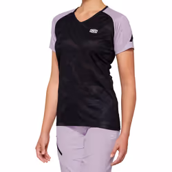 100% Airmatic Black/Lavender Maglia da donna per bicicletta a maniche corte, nero-porpora, dimensione M per donne - Vista aggiuntiva 2