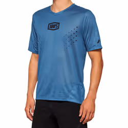 100% Airmatic Mesh Maglia da bicicletta a maniche corte, blu, dimensione S per uomo