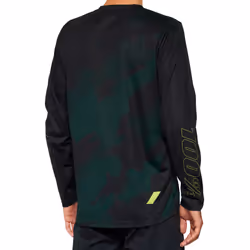 100% Airmatic LE Maglia da bicicletta a maniche lunghe, nero-verde, dimensione S per uomo