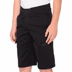 100% Ridecamp Pantaloncini da bicicletta per giovani, nero, dimensione 28