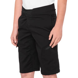 100% Ridecamp Pantaloncini da bicicletta per giovani, nero, dimensione 28