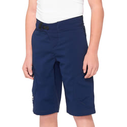 100% Ridecamp Pantaloncini da bicicletta per giovani, blu, dimensione 24