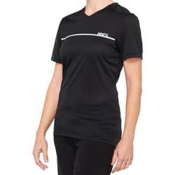 100% Ridecamp Maglia da donna per bicicletta a maniche corte, nero-bianco, dimensione L per donne