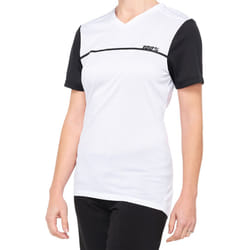 100% Ridecamp Maglia da donna per bicicletta a maniche corte, nero-bianco, dimensione S per donne