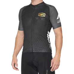100% Exceeda Maglia da bicicletta a maniche corte, nero-grigio, dimensione M per uomo