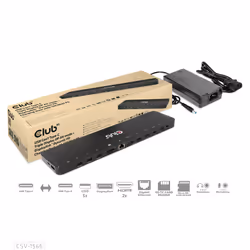 CLUB3D CSV-1566, Docking, USB 3.2 Gen 1 (3.1 Gen 1) Type-C, Nero, MicroSD (TransFlash), SD, Lenovo Dell Acer Asus. MSI. Toshi ...