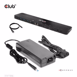 CLUB3D CSV-1566 replicatore di porte e docking station per laptop USB 3.2 Gen 1 (3.1 Gen 1) Type-C Nero