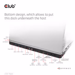 CLUB3D CSV-1566 replicatore di porte e docking station per laptop USB 3.2 Gen 1 (3.1 Gen 1) Type-C Nero - Vista aggiuntiva 8