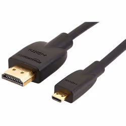 AmazonBasics HL-007330, 0,9 m, HDMI tipo D (Micro), HDMI tipo A (Standard), 3840 x 2160 Pixel, Audio Return Channel (ARC), Ne ...