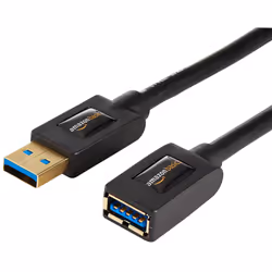 AmazonBasics HL-007250, 1,8 m, USB A, USB A, USB 3.2 Gen 1 (3.1 Gen 1), Nero