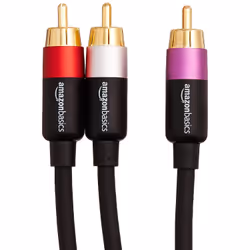 AmazonBasics PBH-20214 cavo audio 2,438 m RCA 2 x RCA Nero, Oro, Rosa, Rosso, Bianco